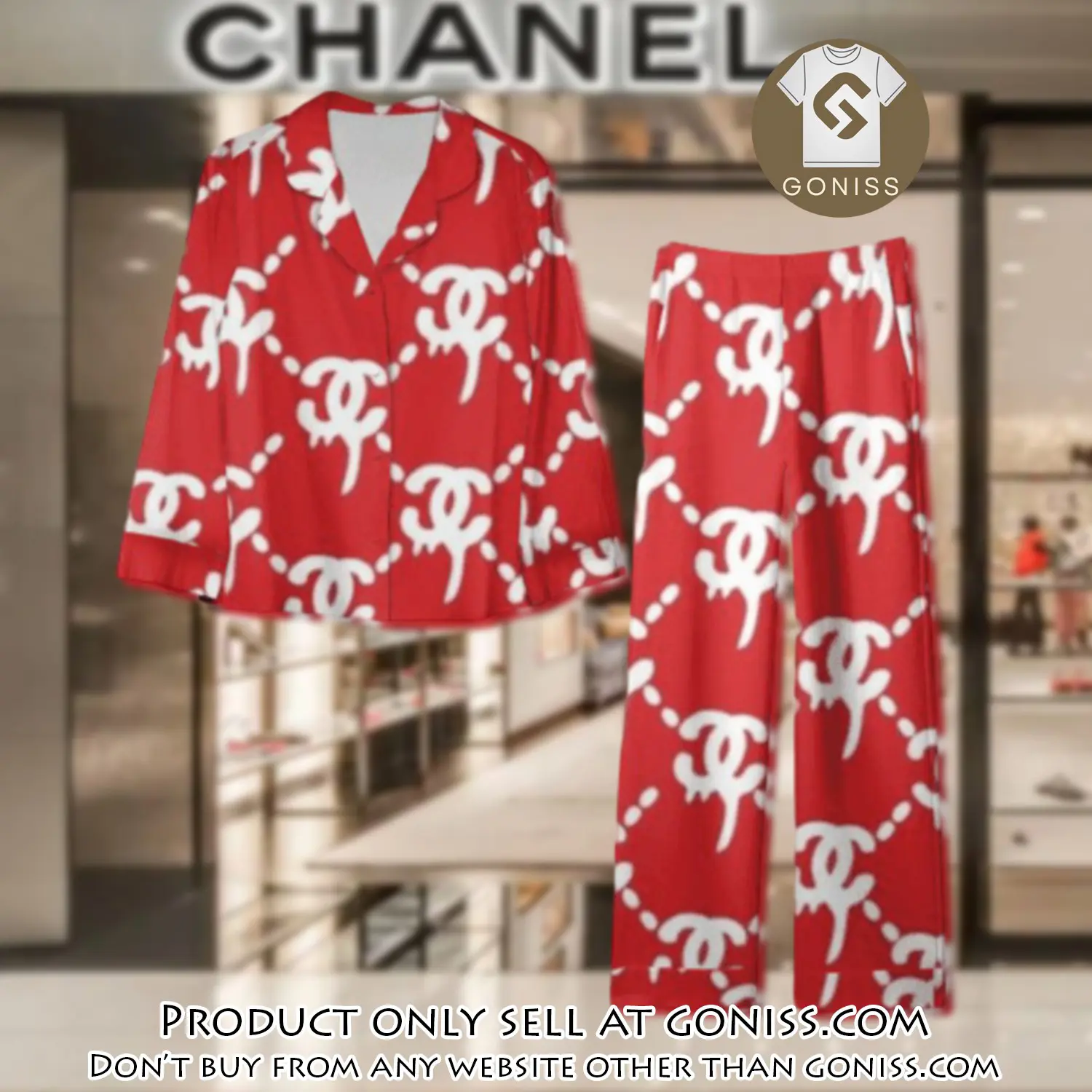 Trending luxury chanel satin pajama set pjs1038 gn1221358